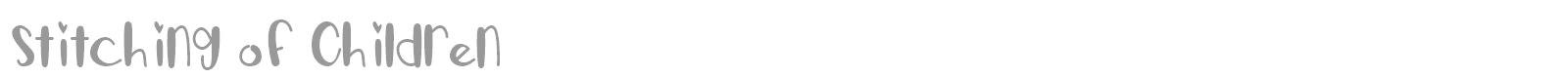 Stitching Of Children font preview